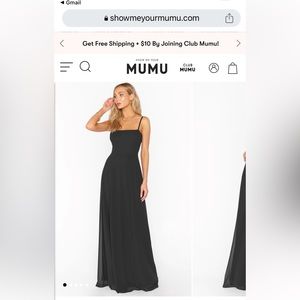 Show Me Your Mumu Lauren Tie Maxi Dress Black Size S